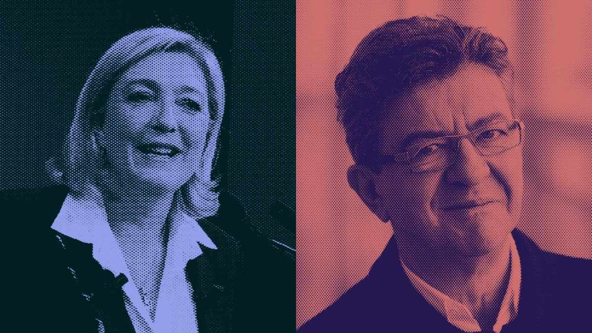 Marine Le Pen et Jean-Luc Mélenchon // Source : Numerama Marine Le Pen et Jean-Luc Mélenchon // Source : Numerama