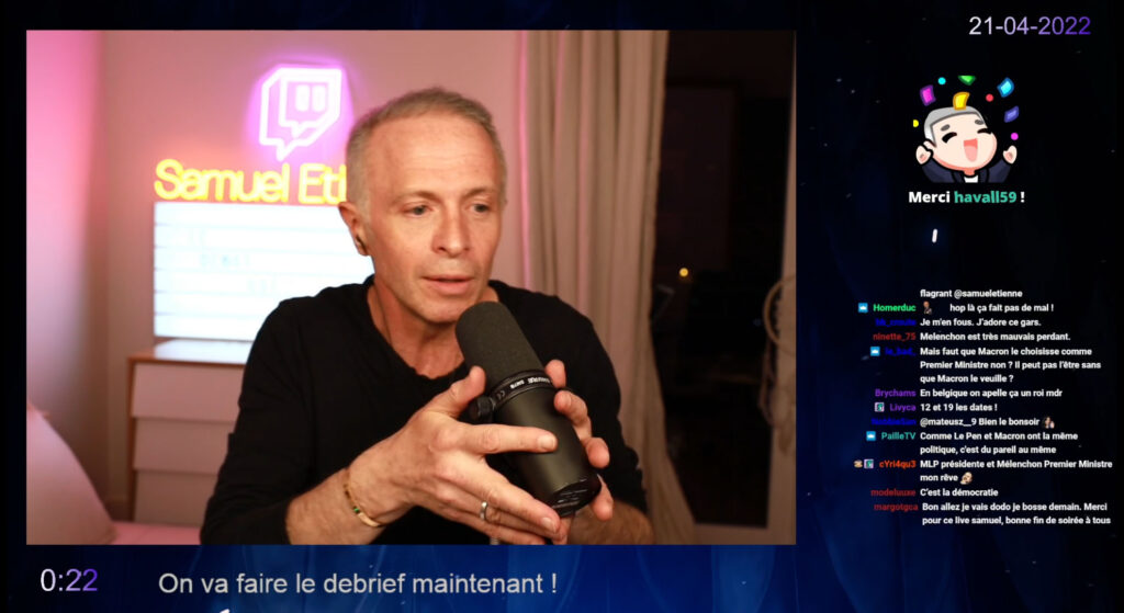 Samuel Etienne débat présidentielle Twitch Samuel Etienne débat présidentielle Twitch