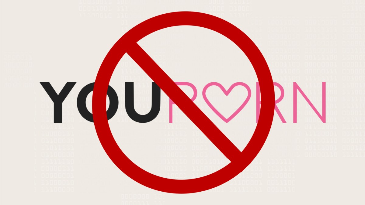 Restrictions sur le site YouPorn. // Source : Wikimedia/CC/YouPorn ; Pixabay ; fond Numerama
