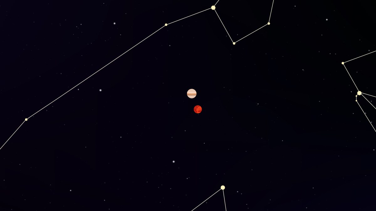 Mars et Jupiter. // Source : Nino Barbey pour Numerama Mars et Jupiter. // Source : Nino Barbey pour Numerama