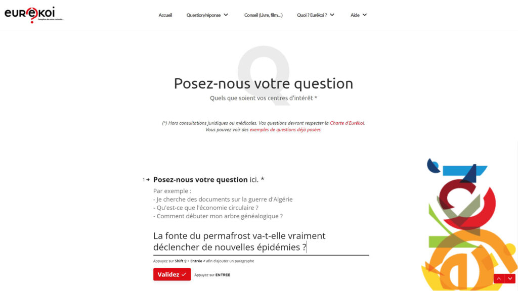 Il est extrêmement simple de poser sa question sur Eurêkoi // Source : Eurekoi Il est extrêmement simple de poser sa question sur Eurêkoi // Source : Eurekoi