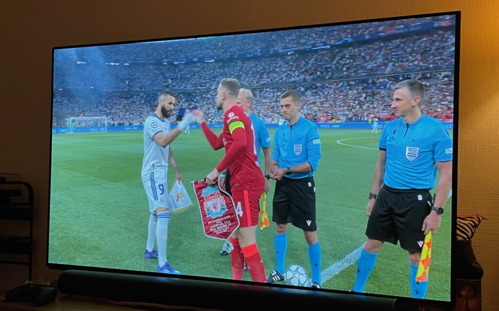 Finale de la Ligue des champions en Dolby Atmos et Dolby Vision // Source : Maxime Claudel pour Numerama