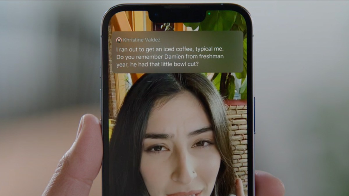 Les sous-titres instantanés d'Apple. // Source : Apple Les sous-titres instantanés d'Apple. // Source : Apple