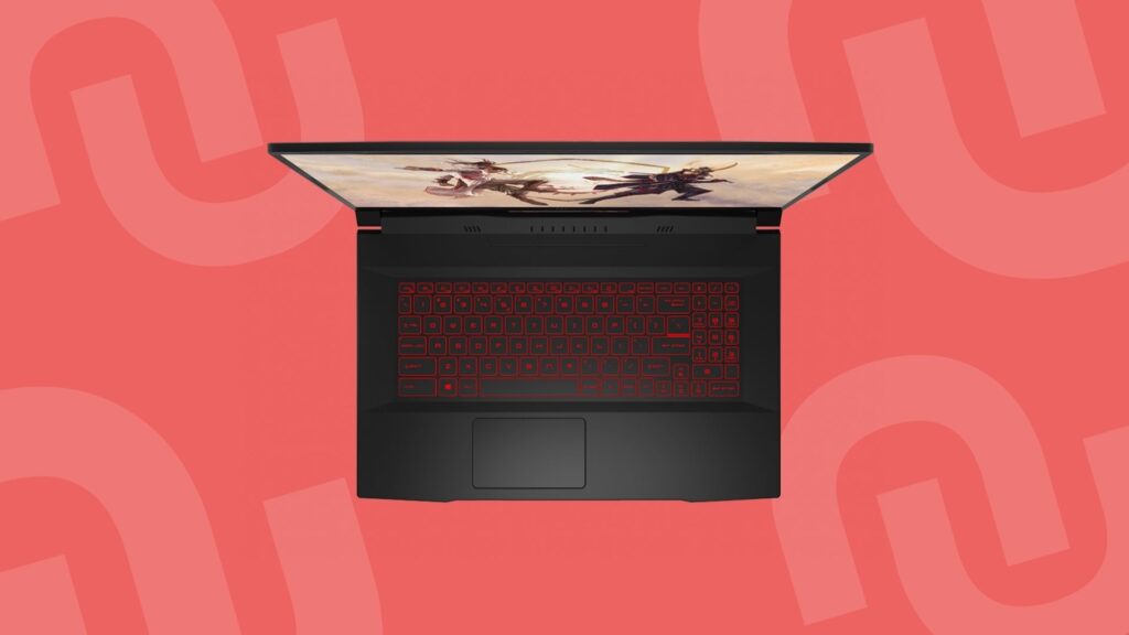 Le clavier rétro-éclairé du MSI Katana GF76 // Source : MSI Le clavier rétro-éclairé du MSI Katana GF76 // Source : MSI