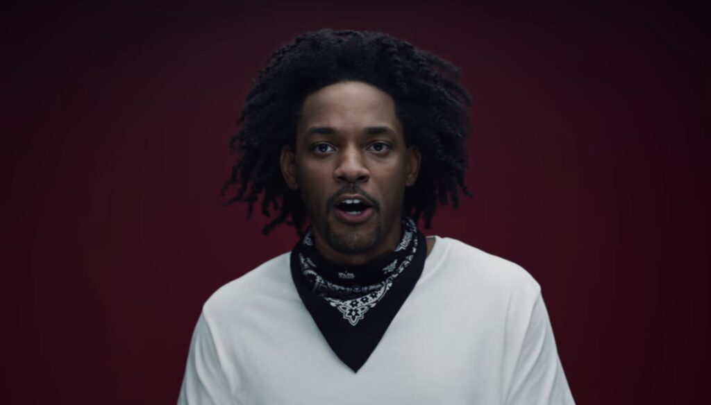 Kendrick Lamar prend les traits de Will Smith // Source : YouTube Kendrick Lamar prend les traits de Will Smith // Source : YouTube