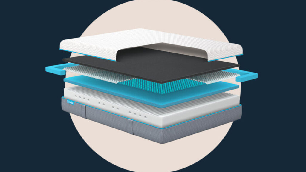Les différentes couches du matelas Simba Hybrid // Source : Simba Les différentes couches du matelas Simba Hybrid // Source : Simba