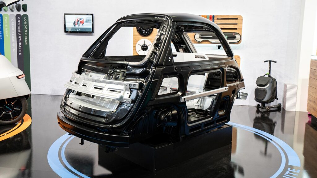 Chassis monocoque de la Microlino // Source : Micro Chassis monocoque de la Microlino // Source : Micro