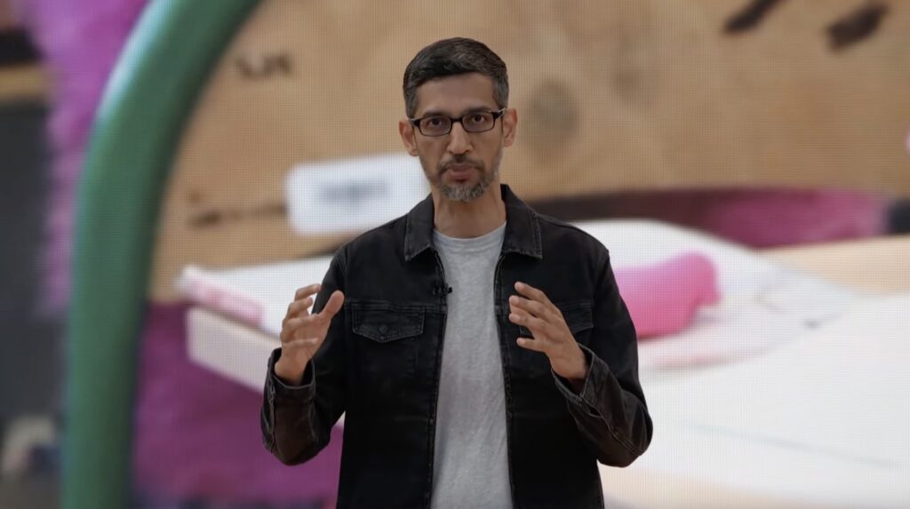 Sundar Pichai. // Source : Capture d'écran Sundar Pichai. // Source : Capture d'écran