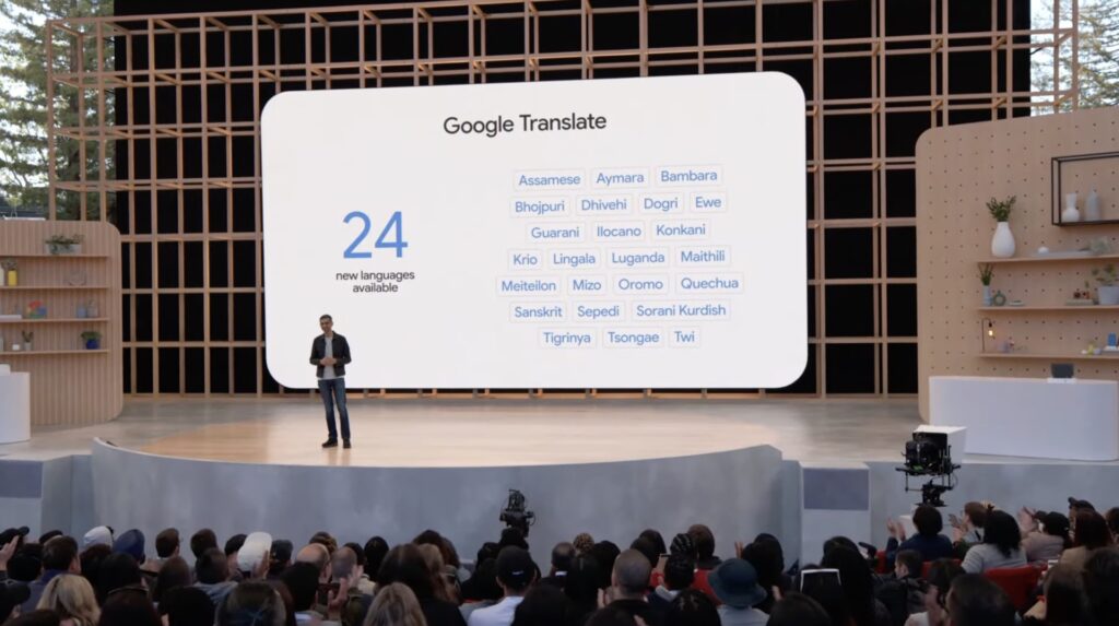 Les nouvelles langues de Google Traduction. // Source : Capture d'écran Les nouvelles langues de Google Traduction. // Source : Capture d'écran