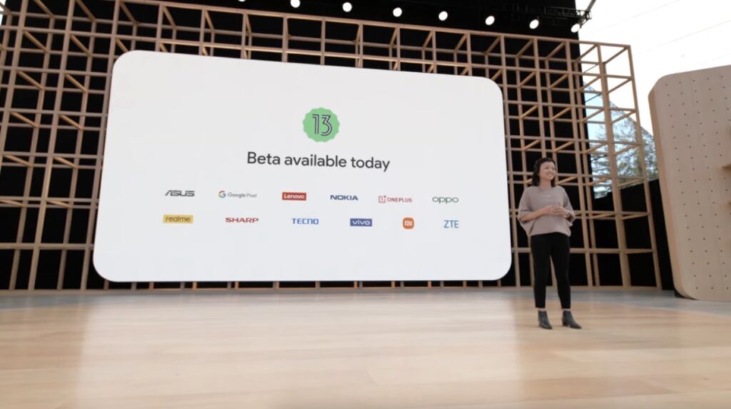 Les marques qui proposent une bêta d'Android 13 dès aujourd'hui. // Source : Google Les marques qui proposent une bêta d'Android 13 dès aujourd'hui. // Source : Google
