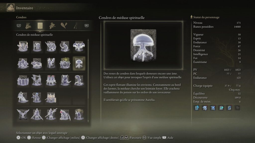 L'invocation méduse dans Elden Ring // Source : Capture PS5 L'invocation méduse dans Elden Ring // Source : Capture PS5