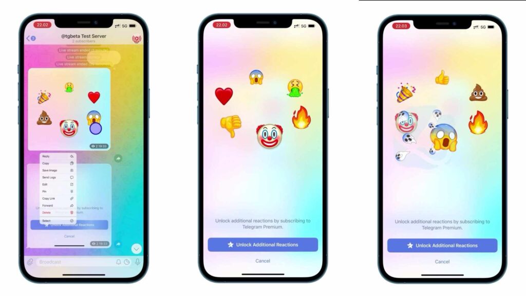 Un aperçu de la prochain version premium de Telegram // Source : Telegram