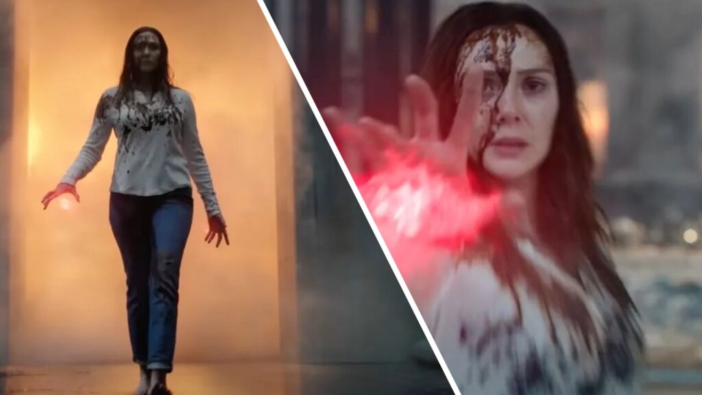 Wanda apparaîtra « ensanglantée » à plusieurs reprises dans le film. // Source : Marvel Wanda apparaîtra « ensanglantée » à plusieurs reprises dans le film. // Source : Marvel