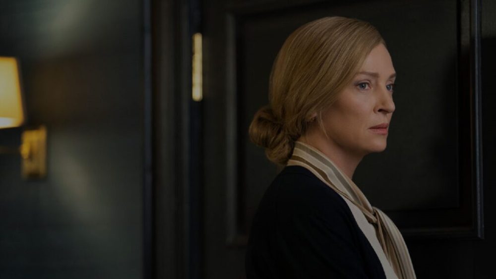 Uma Thurman dans Suspicion // Source : Apple TV+ Uma Thurman dans Suspicion // Source : Apple TV+