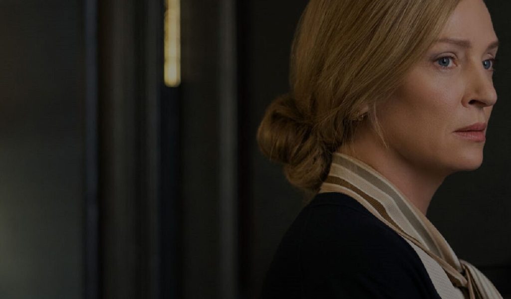 Uma Thurman dans Suspicion // Source : Apple TV+ Uma Thurman dans Suspicion // Source : Apple TV+