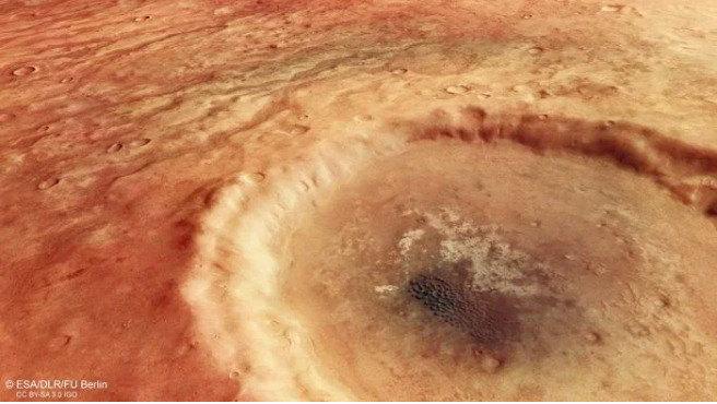 Vue du cratère // Source : ESA Vue du cratère // Source : ESA
