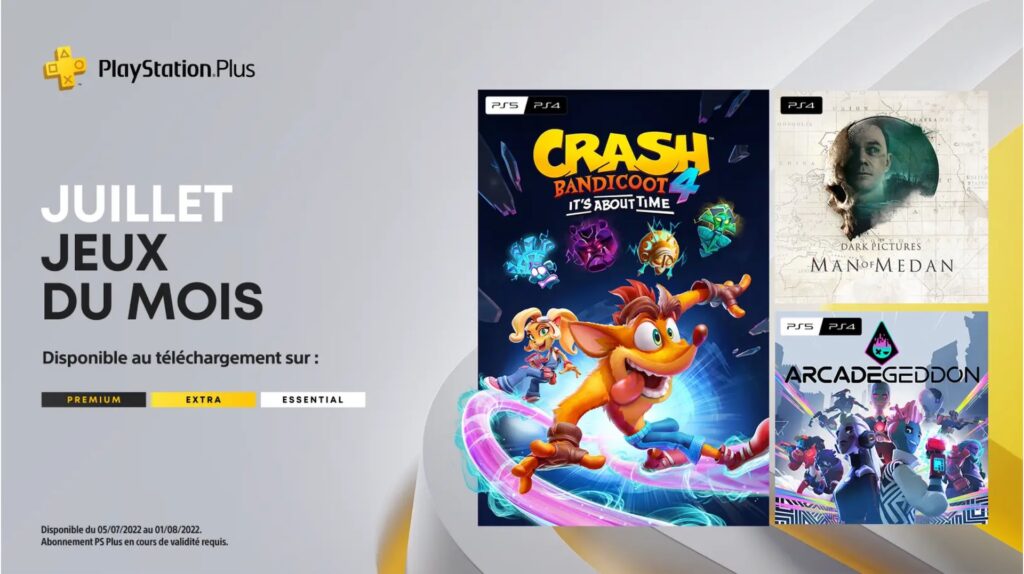 Les jeux offerts en juillet 2022 sur le PlayStation Plus // Source : Sony Les jeux offerts en juillet 2022 sur le PlayStation Plus // Source : Sony