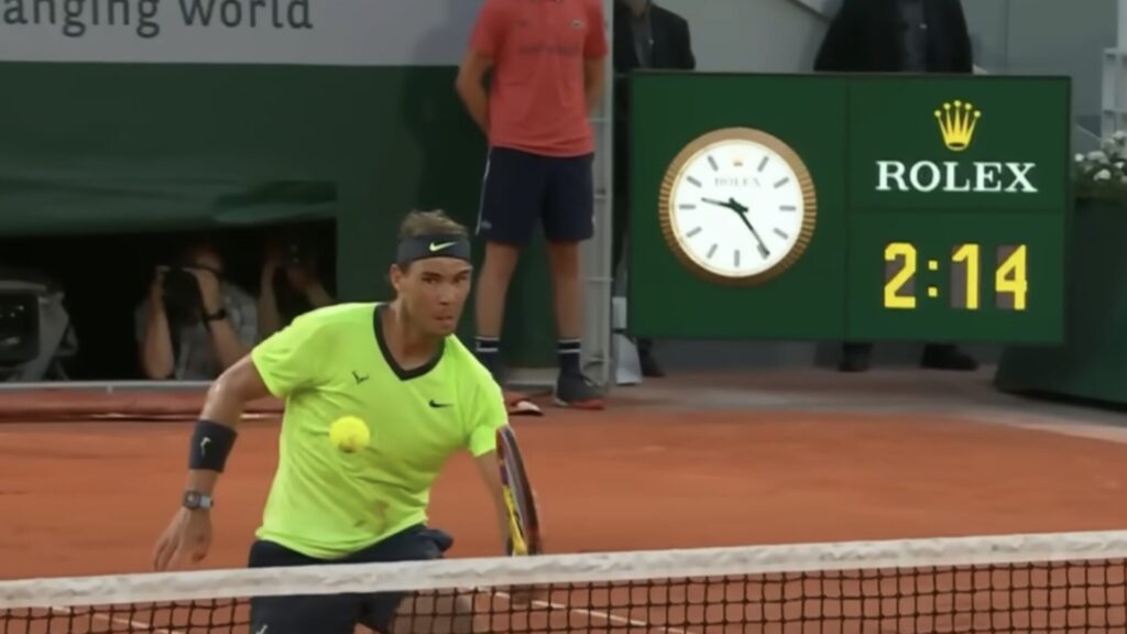 Rafael Nadal à Roland-Garros // Source : Capture France TV Rafael Nadal à Roland-Garros // Source : Capture France TV