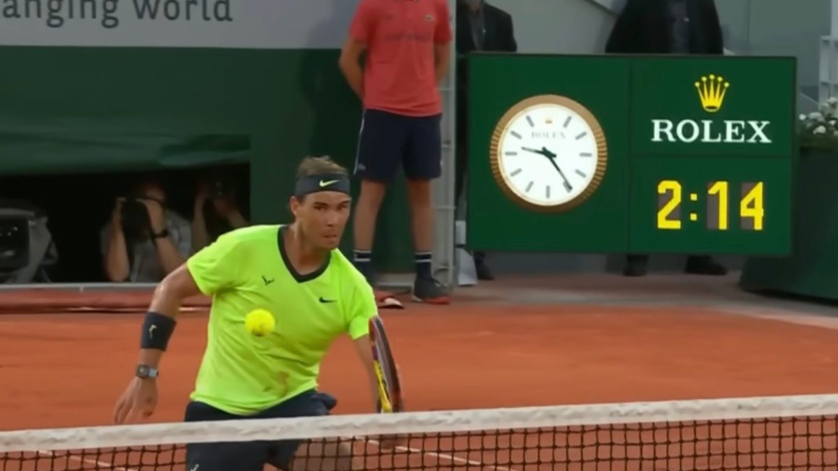 Rafael Nadal à Roland-Garros // Source : Capture France TV Rafael Nadal à Roland-Garros // Source : Capture France TV