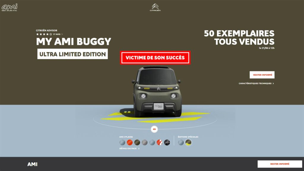 Ami Buggy out of stock // Source : Citroën Ami Buggy out of stock // Source : Citroën