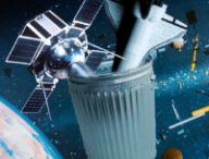 La « poubelle » des débris spatiaux. // Source : Montage Louise Audry pour Numerama