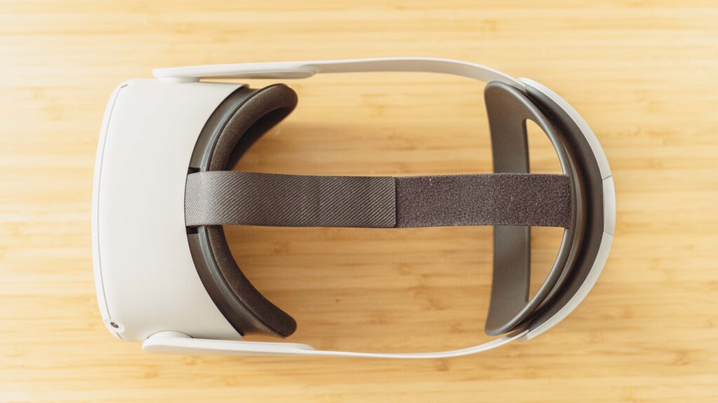 La sangle Elite de l'Oculus Quest 2. // Source : Louise Audry pour Numerama La sangle Elite de l'Oculus Quest 2. // Source : Louise Audry pour Numerama