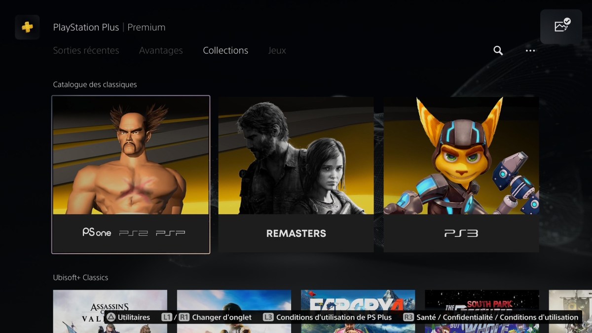 Le nouveau PlayStation Plus // Source : Capture PS5 Le nouveau PlayStation Plus // Source : Capture PS5