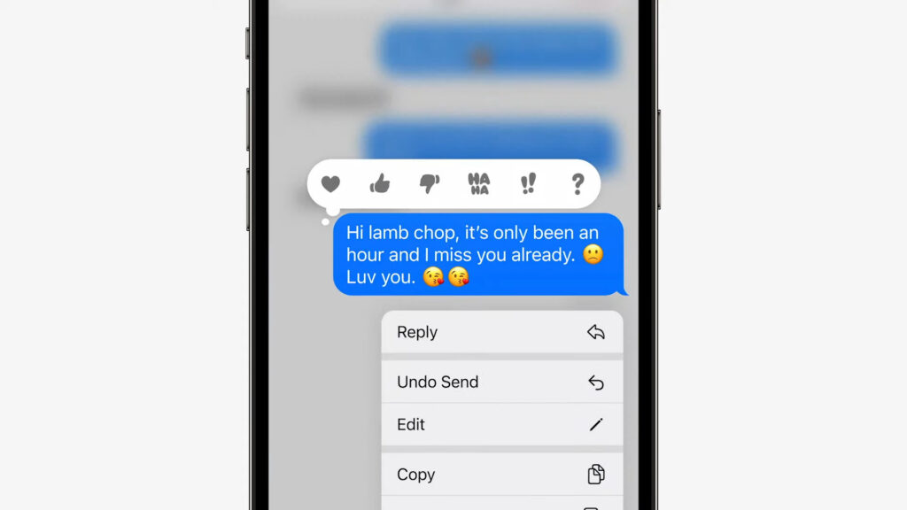 Les nouveaux messages d'iMessage sur iOS 16 // Source : Capture d'écran Numerama Les nouveaux messages d'iMessage sur iOS 16 // Source : Capture d'écran Numerama