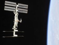L'ISS. // Source : NASA/Roscosmos (photo recadrée) L'ISS. // Source : NASA/Roscosmos (photo recadrée)