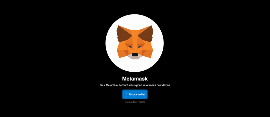 Le phishing nous amène vers une page utilisant le logo de Metamask // Source : Capture d'écran Numerama Le phishing nous amène vers une page utilisant le logo de Metamask // Source : Capture d'écran Numerama
