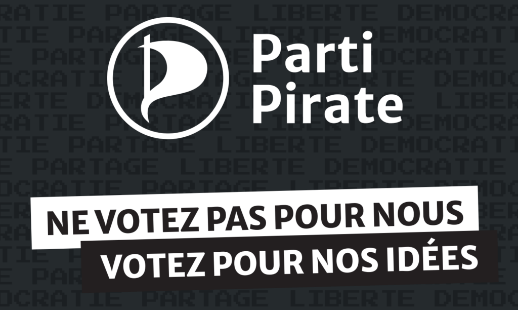 L'affiche de campagne du Parti pirate // Source : Parti pirate L'affiche de campagne du Parti pirate // Source : Parti pirate