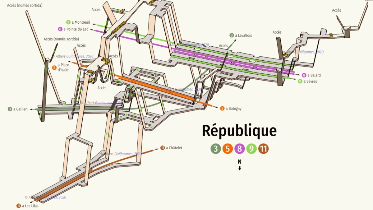 Station République en 3D // Source : Albert Guillaumes Station République en 3D // Source : Albert Guillaumes