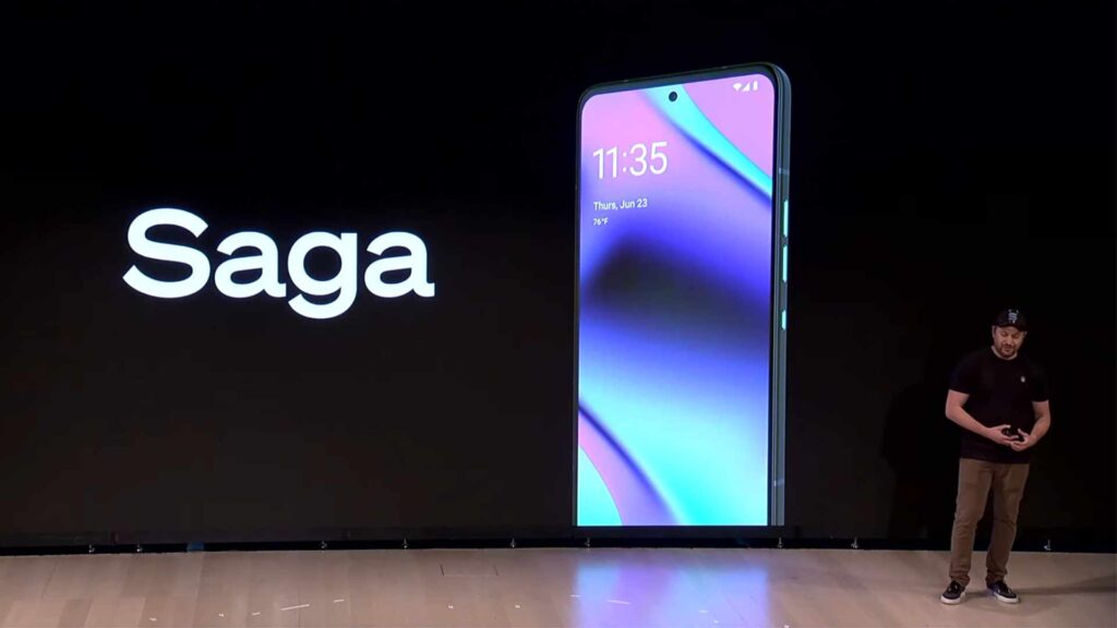 Saga, le téléphone spécial Web3, cryptos et NFT de Solana // Source : Solana / youTube Saga, le téléphone spécial Web3, cryptos et NFT de Solana // Source : Solana / youTube