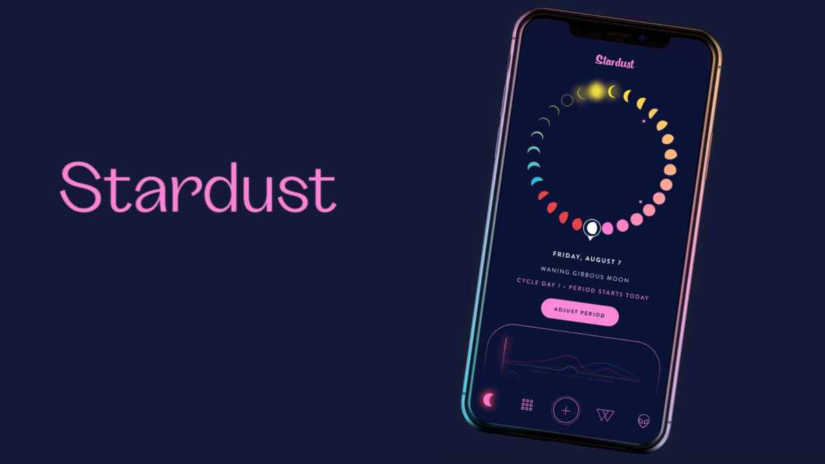 Stardust, l'app de suivi de règle qui fait polémique // Source : Stardust Stardust, l'app de suivi de règle qui fait polémique // Source : Stardust