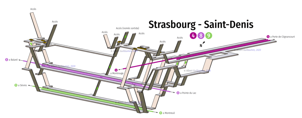La station Strasbourg-Saint Denis en 3D. // Source : Albert Guillaumes La station Strasbourg-Saint Denis en 3D. // Source : Albert Guillaumes