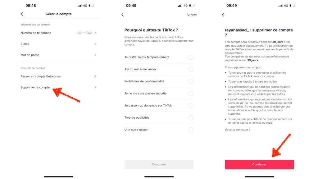 La suite des étapes. // Source : Captures d'écran TikTok La suite des étapes. // Source : Captures d'écran TikTok
