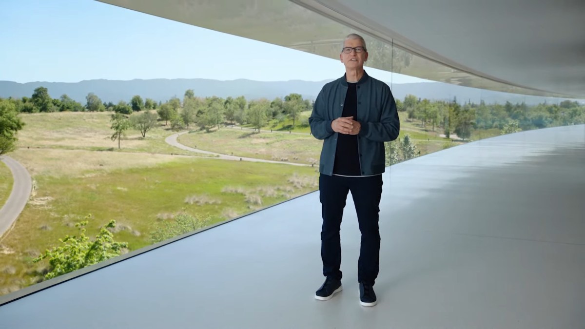 Tim Cook. // Source : Capture d'écran keynote Apple Tim Cook. // Source : Capture d'écran keynote Apple