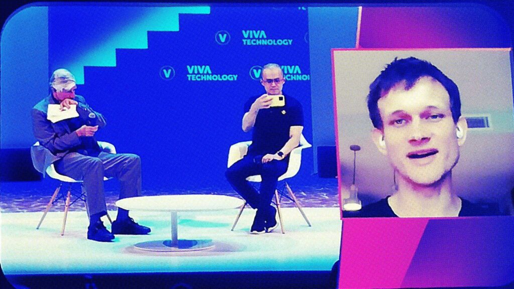 Vitalik Buterin et CZ étatient les rock stars de cette édition de Viva Tech // Source : Numerama Vitalik Buterin et CZ étatient les rock stars de cette édition de Viva Tech // Source : Numerama