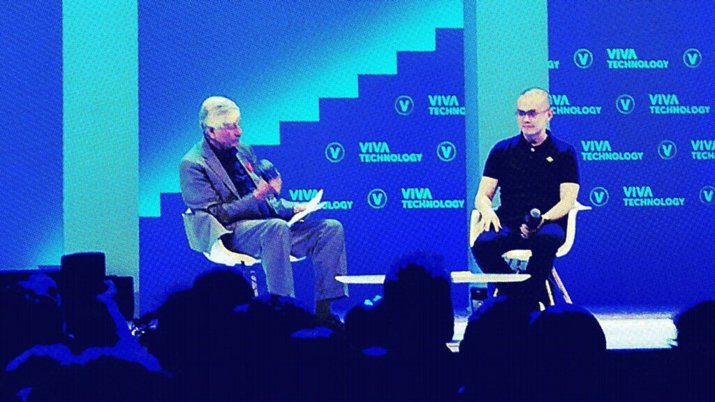 Maurice Lévy et CZ à Viva Tech // Source : Numerama Maurice Lévy et CZ à Viva Tech // Source : Numerama