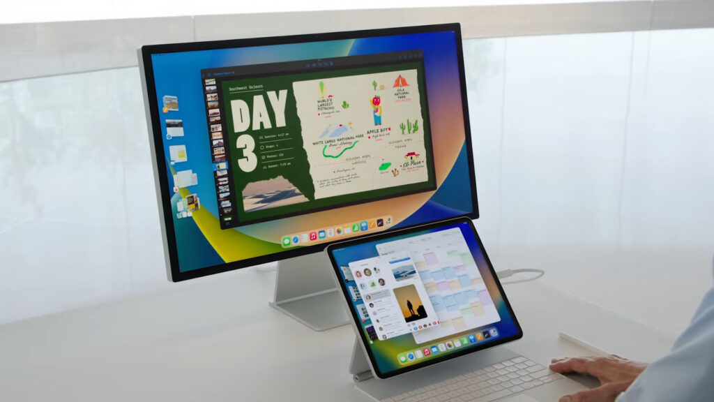 iPadOS 16 permet d'utiliser un iPad avec un écran externe. // Source : Capture d'écran Numerama iPadOS 16 permet d'utiliser un iPad avec un écran externe. // Source : Capture d'écran Numerama
