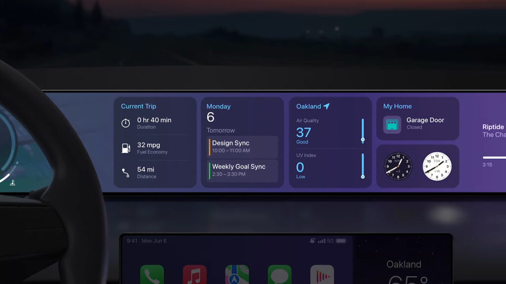 Le nouveau CarPlay a été présenté à la WWDC d'Apple // Source : Capture d'écran Numerama Le nouveau CarPlay a été présenté à la WWDC d'Apple // Source : Capture d'écran Numerama