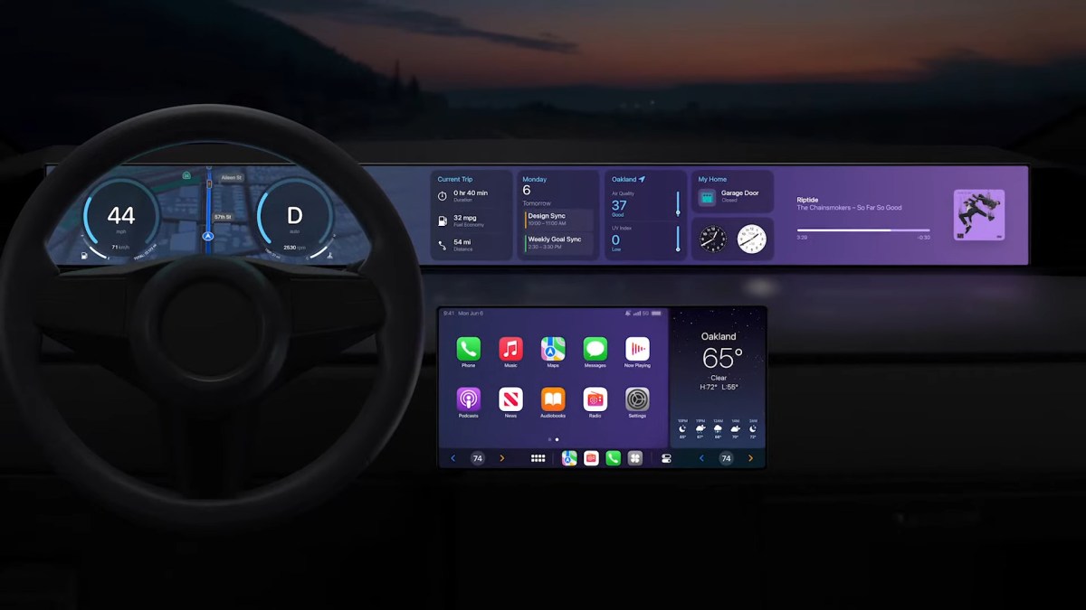 Le nouveau CarPlay a été présenté à la WWDC d'Apple // Source : Capture d'écran Numerama Le nouveau CarPlay a été présenté à la WWDC d'Apple // Source : Capture d'écran Numerama