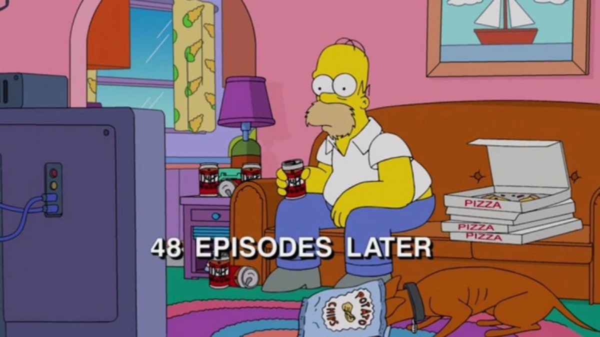 Binge-watching dans Les Simpson // Source : Fox Binge-watching dans Les Simpson // Source : Fox