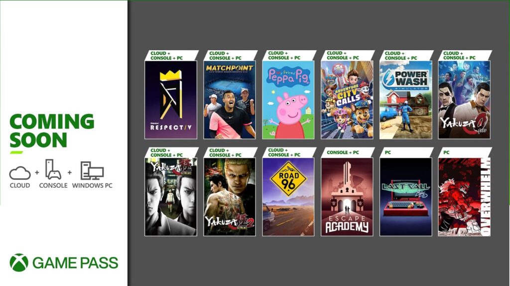 Xbox Game Pass en juillet // Source : Microsoft