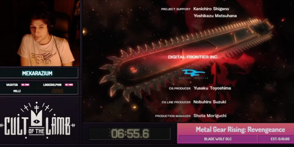 Le speedrunner Mekarazium au SGDQ 2022 // Source : Capture YouTube