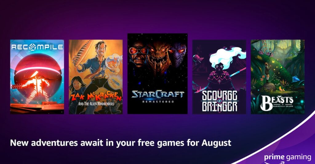 Amazon Prime Gaming en août // Source : Amazon