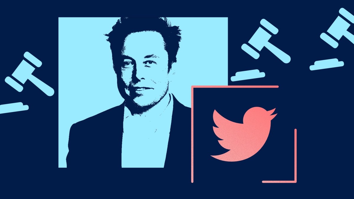 Pour l'instant, le procès Twitter v. Musk est toujours prévu du 17 au 21 octobre. // Source : Montage Numerama Pour l'instant, le procès Twitter v. Musk est toujours prévu du 17 au 21 octobre. // Source : Montage Numerama
