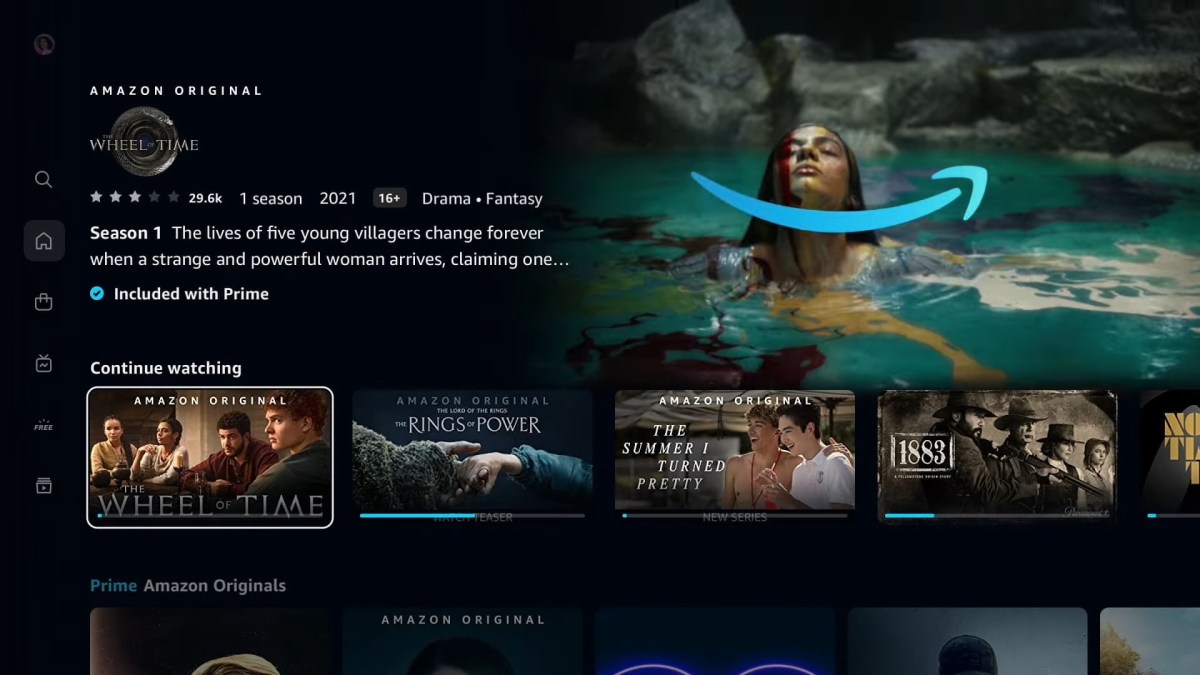 Le nouveau design d'Amazon Prime Video. // Source : Amazon Le nouveau design d'Amazon Prime Video. // Source : Amazon