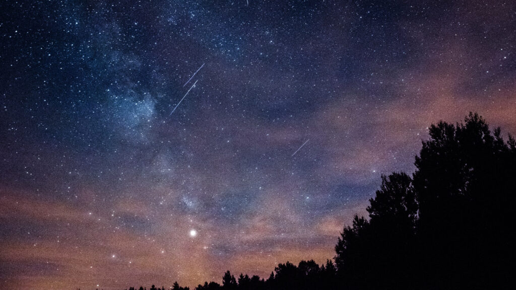Août est un mois idéal pour l'observation des étoiles filantes. // Source : Unsplash/Michał Mancewicz (photo recadrée) Août est un mois idéal pour l'observation des étoiles filantes. // Source : Unsplash/Michał Mancewicz (photo recadrée)