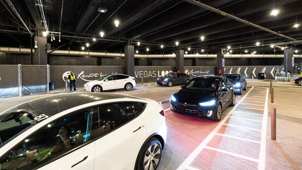 nouvelle station Boring Company du Vegas Loop // Source : Resorts World Las Vegas nouvelle station Boring Company du Vegas Loop // Source : Resorts World Las Vegas
